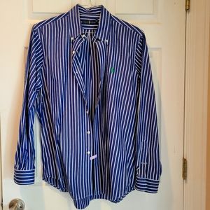 Ralph Lauren Mens Navy stripe dress shirt